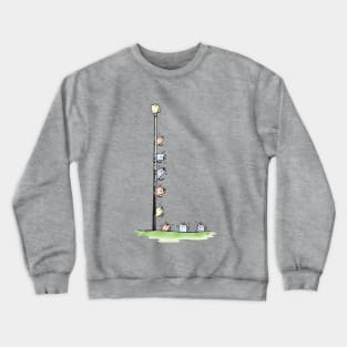 Winks climbing the pole Crewneck Sweatshirt